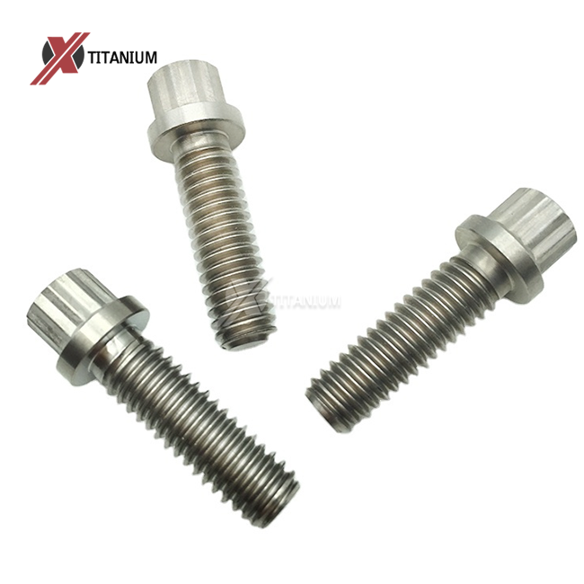 Gr5 Titanium Alloy 12 Point Flange Bolts